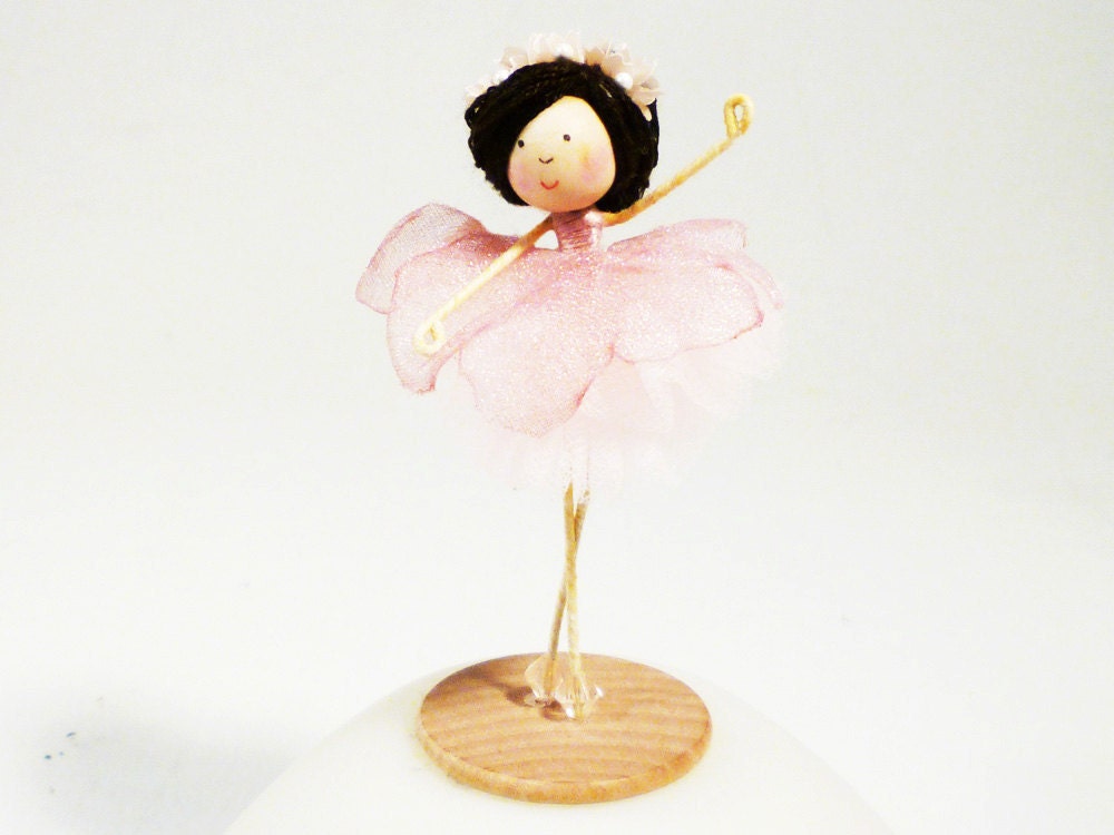 Dusty Pink Fairy Doll Pink Ballerina Doll Sugarplum Fairy Ballerina Flower Doll Pearl Sugar Plum Ballerina Nutcracker