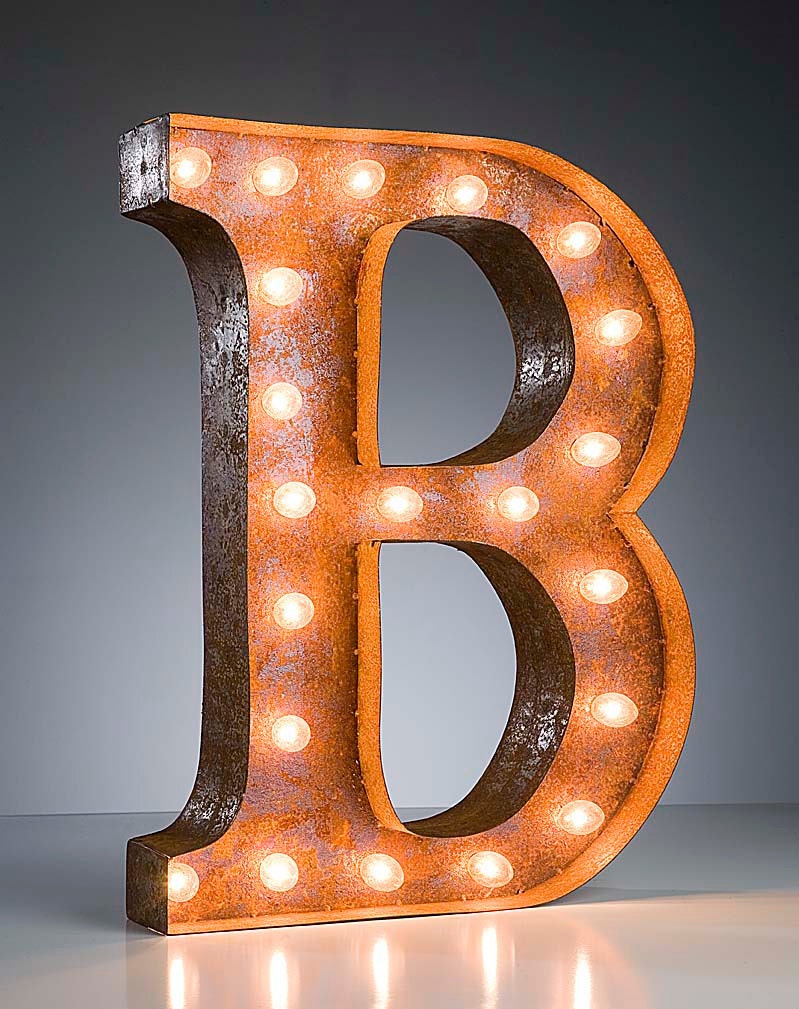 Vintage Marquee Lights - Ready to Ship - Letter B