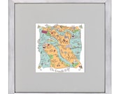 Seattle City Map Art Print