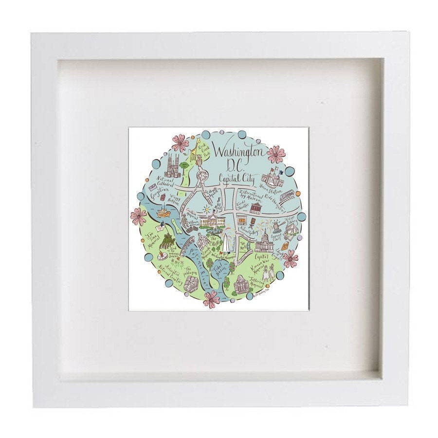 Washington, D.C. City Map Art Print