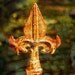Fleur De Lis rust wall art 5x5 photograph French inspired wall decor - Fleur De Lis