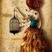 La belle aux papillons - Signed print