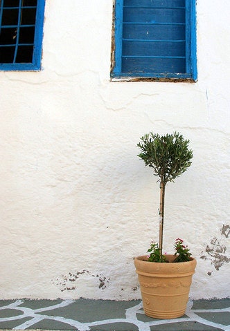 Greek Island Decor Original Art Print