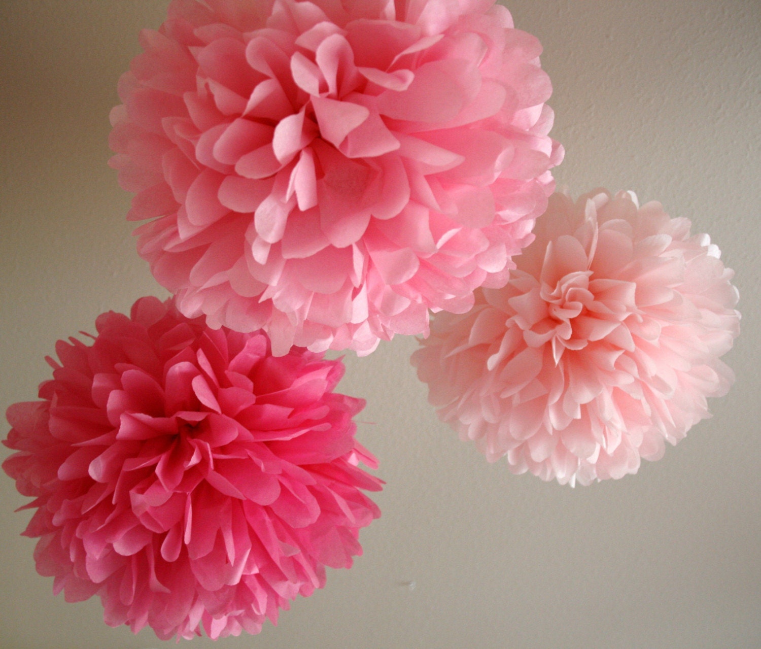 Cotton Candy - 3 poms READY TO SHIP - PartyPoms