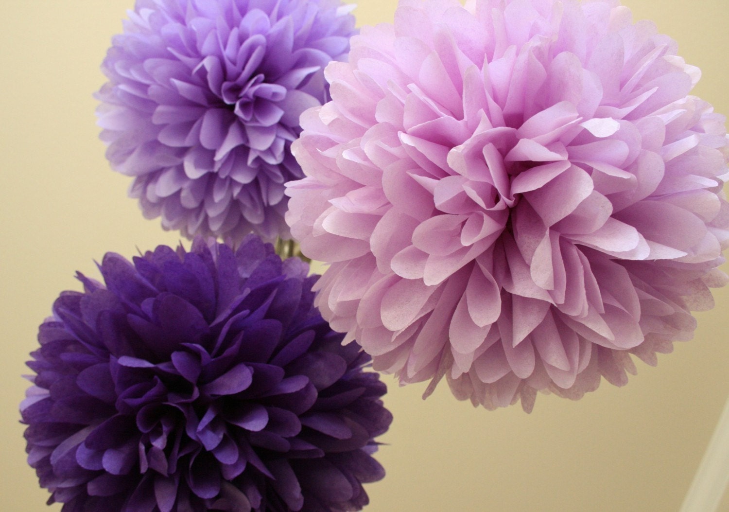 Pansy .. Tissue Paper Poms / Weddings / Bridal Shower / Baby Shower / Birthday / Party Decoration / DIY