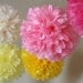 Wedding Reception Decoration ..  100 Tissue Paper Pom Poms .. Custom Colors