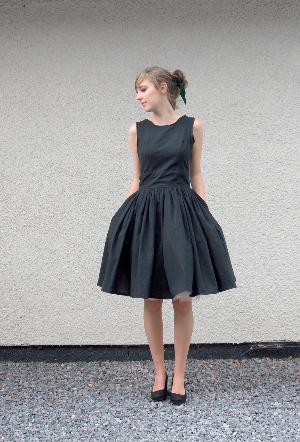 Little Black Organic Cotton Dress - made to order
