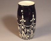 Large Sgraffito Vase- my signatrure line of carving