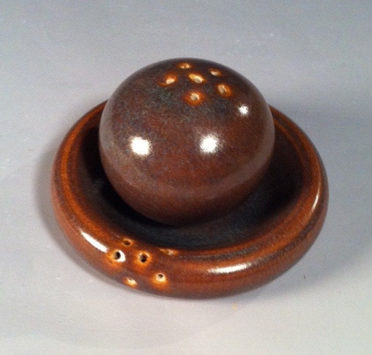 Wheel Thrown Shaker Set in Antique Iron Glaze
