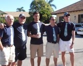 Father's Day Gift NEW Dad, Uncle, Best Man Tie T Shirts - Father/Son Boys 12, Mens S, M, L, XL and 2XL Available in Navy, Black and White