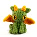 Tiny Dragon Amigurumi Plush - Light Green Gold