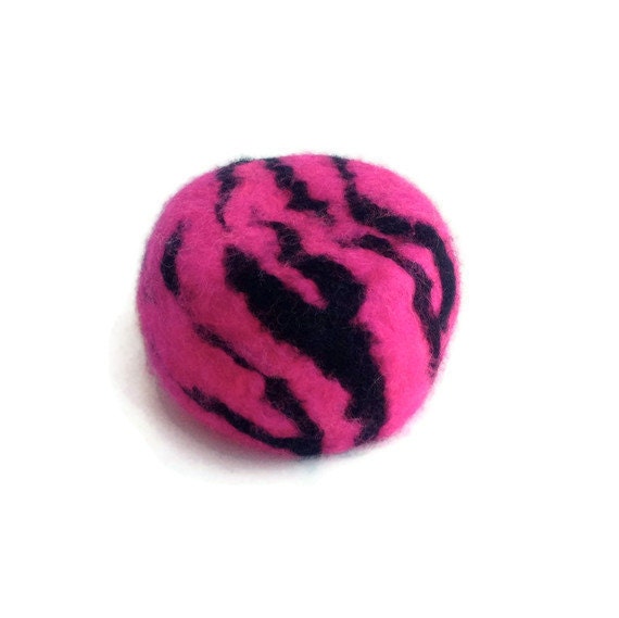 Zebra Safari Print Felted Soap Neon Pink Save The Rhino Trust Organic Goat Milk Eco Friendly Soap in a Wool Sweater