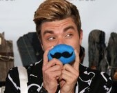 Mustache Felted Soap Father's Day Blue Edition Homemade White Tea and Ginger MTV Movie Awards