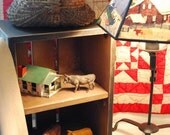 Simple Primitive Cupboard Cabinet Shelf Rustic Country
