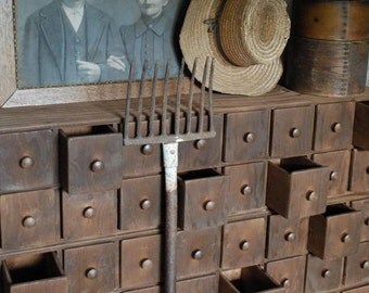 Primitive 64 Drawer Apothecary hand built Cupboard
