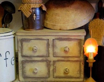 Primitive Country Fake Apothecary Chest To Hide The Kitchen Toaster