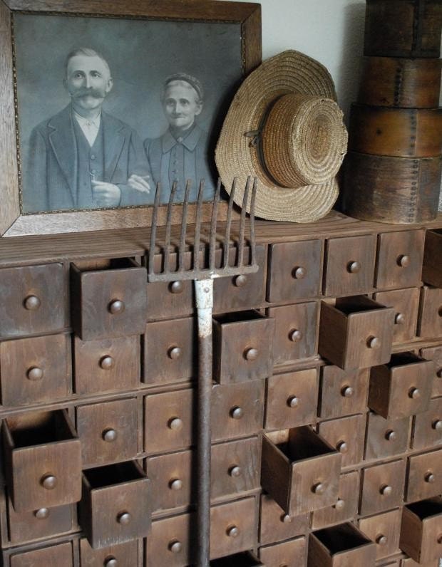 Primitive 54 Drawer Apothecary Cupboard for Melissa