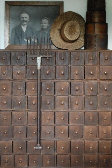 Primitive 54 Drawer Apothecary Cupboard for Melissa