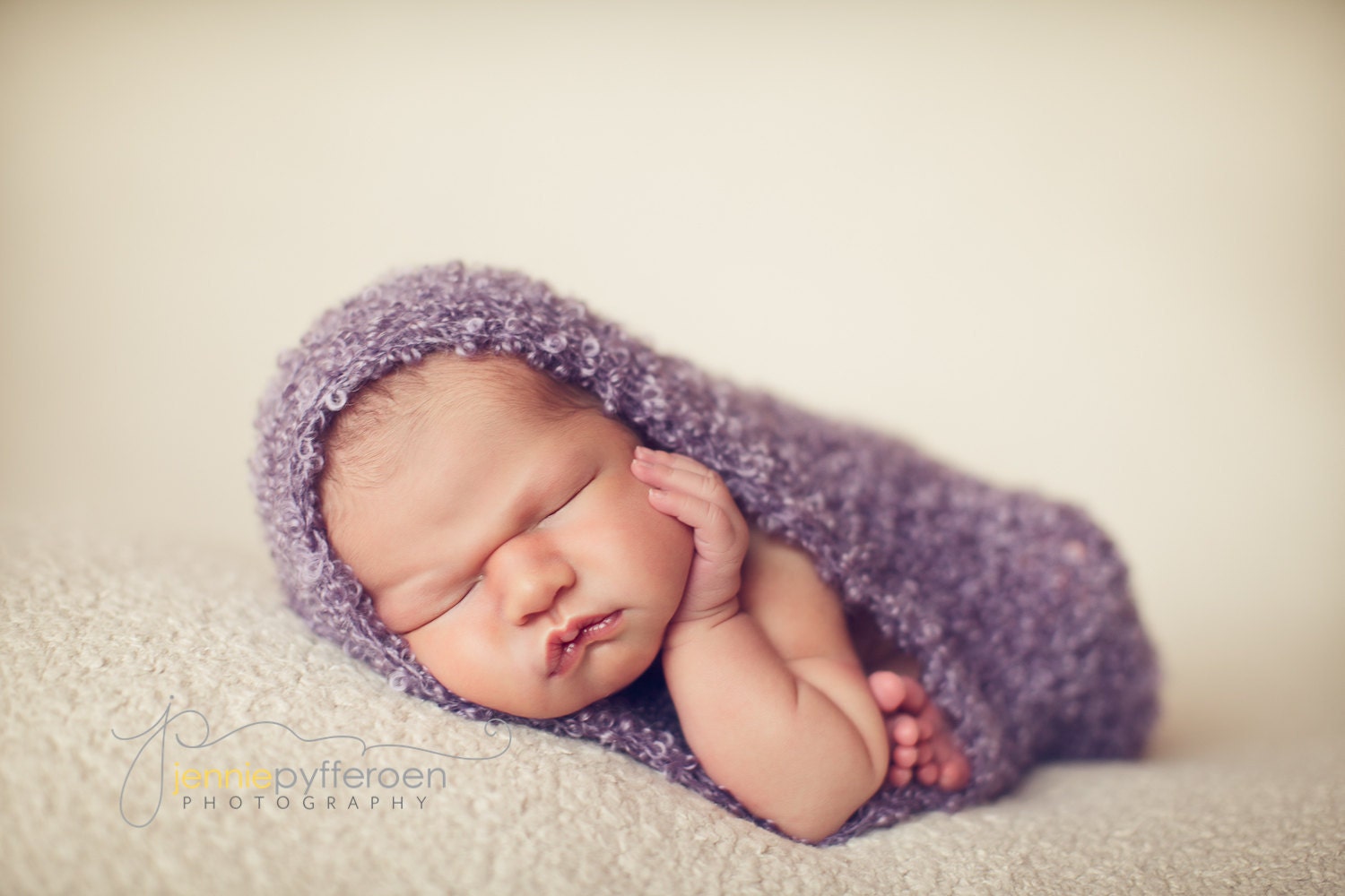 Sweet Baby Wrap/blanket in Pale Amethyst - Newborn photo prop