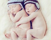Organic Baby Boy Hat - Baby Boy Photo Prop - Organic Earflap Bear Hat in Sky Blue and Coffee Bean Trim