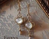 Vintage Clock Chandelier Earrings