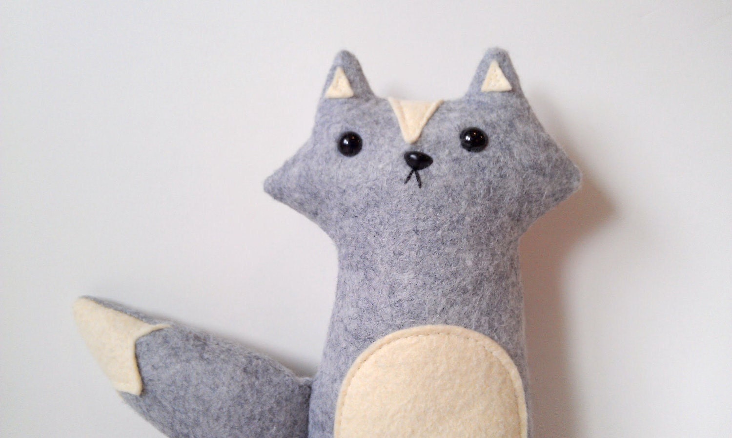 handmade plush arctic fox , Ashby - MADE TO ORDER