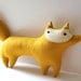 handmade plush mustard fox, Stewart Sunshine - MADE TO ORDER