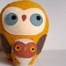 handmade giant plush owl, Herman
