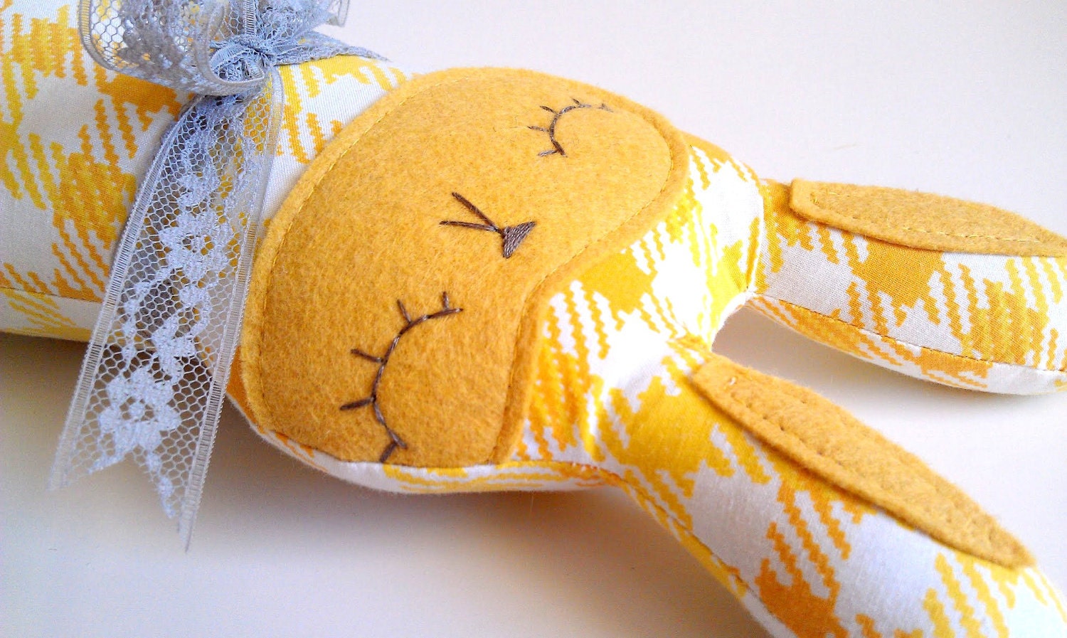 handmade spring bunny plush, Gwendolyn