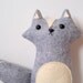 handmade plush arctic fox , Ashby - MADE TO ORDER