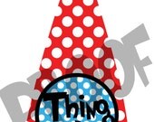 Immediate Download Dr seuss inspired Thing 1 and Thing 2 Ties Printable Iron on Transfer Design Il_170x135