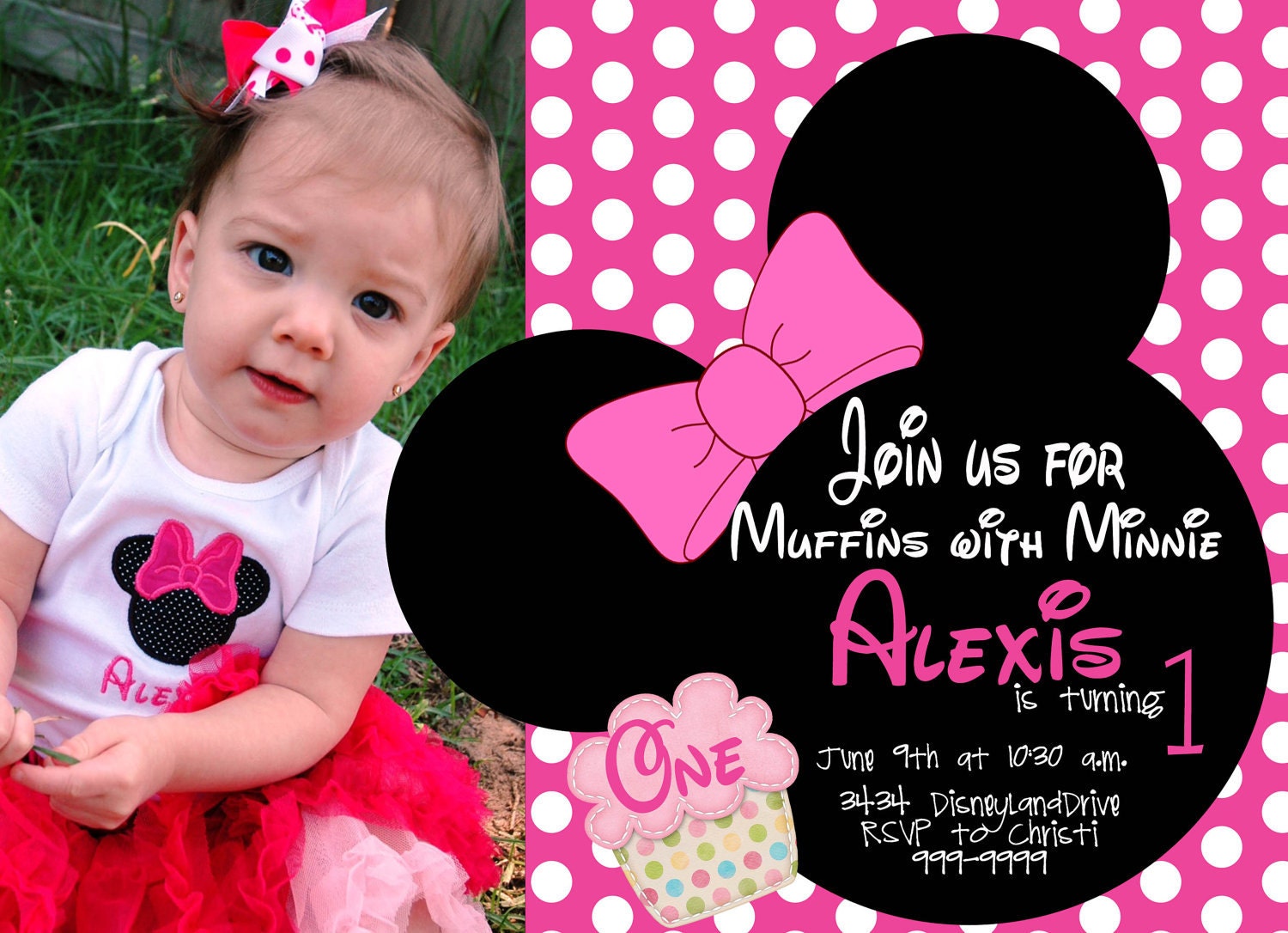Disney Minnie Mouse Birthday invitation Il_570xn