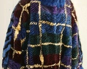 The Plaid Rabbit - Circa 80s - Dyed Rabbit Coat - Designer - WM H. Harris Furs