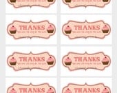 Cupcake Thank You Printable Labels
