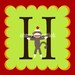 Sock Monkey Green Party "HAPPY BIRTHDAY" banner