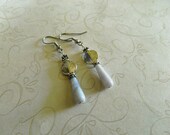 Dangly pierced Blue Lace Agate earrings