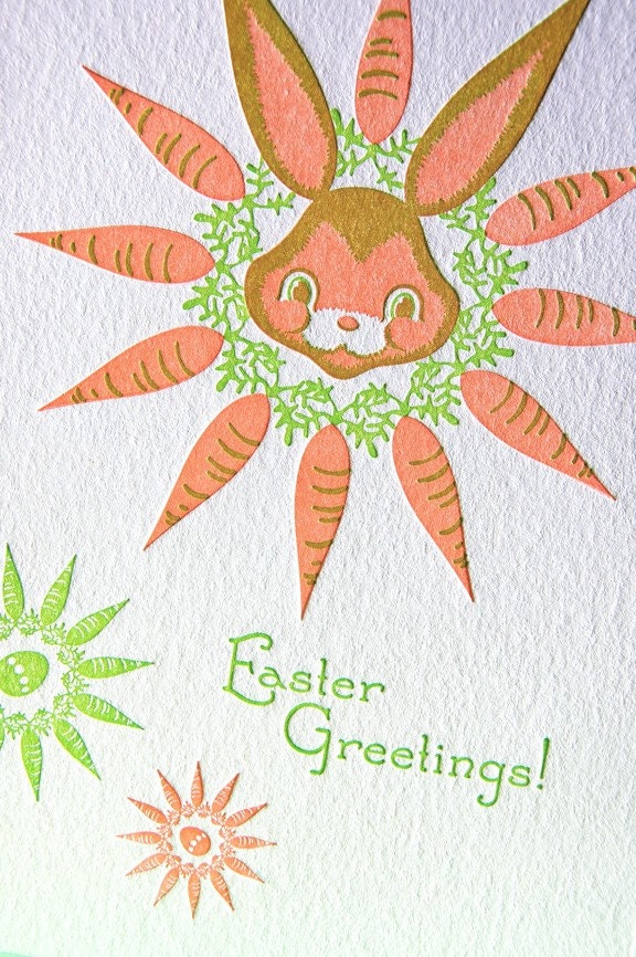 Easter Greetings Letterpress Card