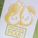 Lovely Pear Letterpress Wedding Card