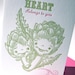 Letterpress anniversary card My Heart belongs to you Valentine's