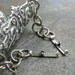 Extra Wide Silver Filigree Peacock Cuff Fashion Bracelet