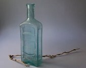 Antique Aqua Apothecaries Bottle Hood's Sarsaparilla