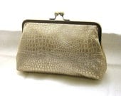 Gold Lame Clutch Purse - Cassandra