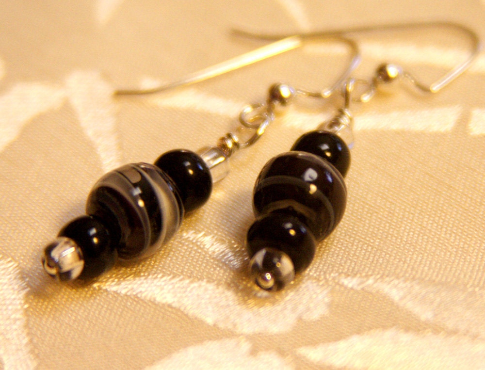 Zebra Ball Earrings