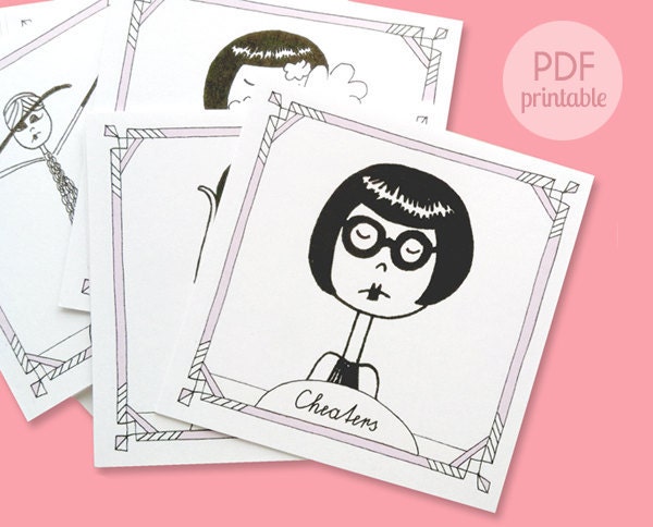 1920s slang printable flapper flash cards // learn the language of the jazz age // PDF