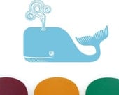 friendly whale vinyl wall decal