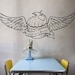 cupcake wall decal with wings and customizable banner