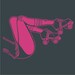 roller derby legs window/car decal