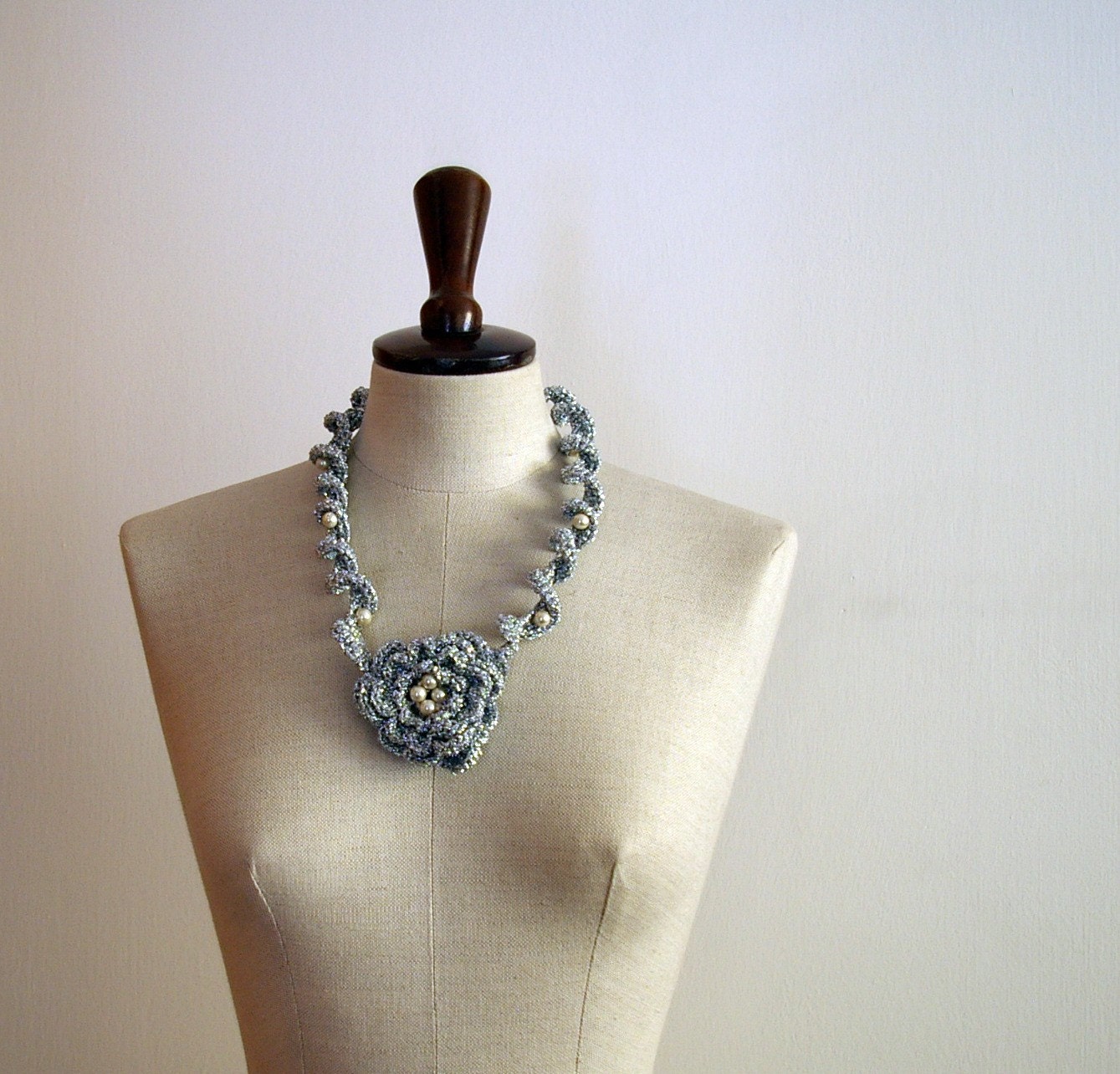 Crochet necklace OOAK