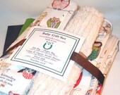 Baby Gift 4 piece Set - Wet Bag, Stroller Blanket, Wash/Wipe cloths -  A Spotted Owl