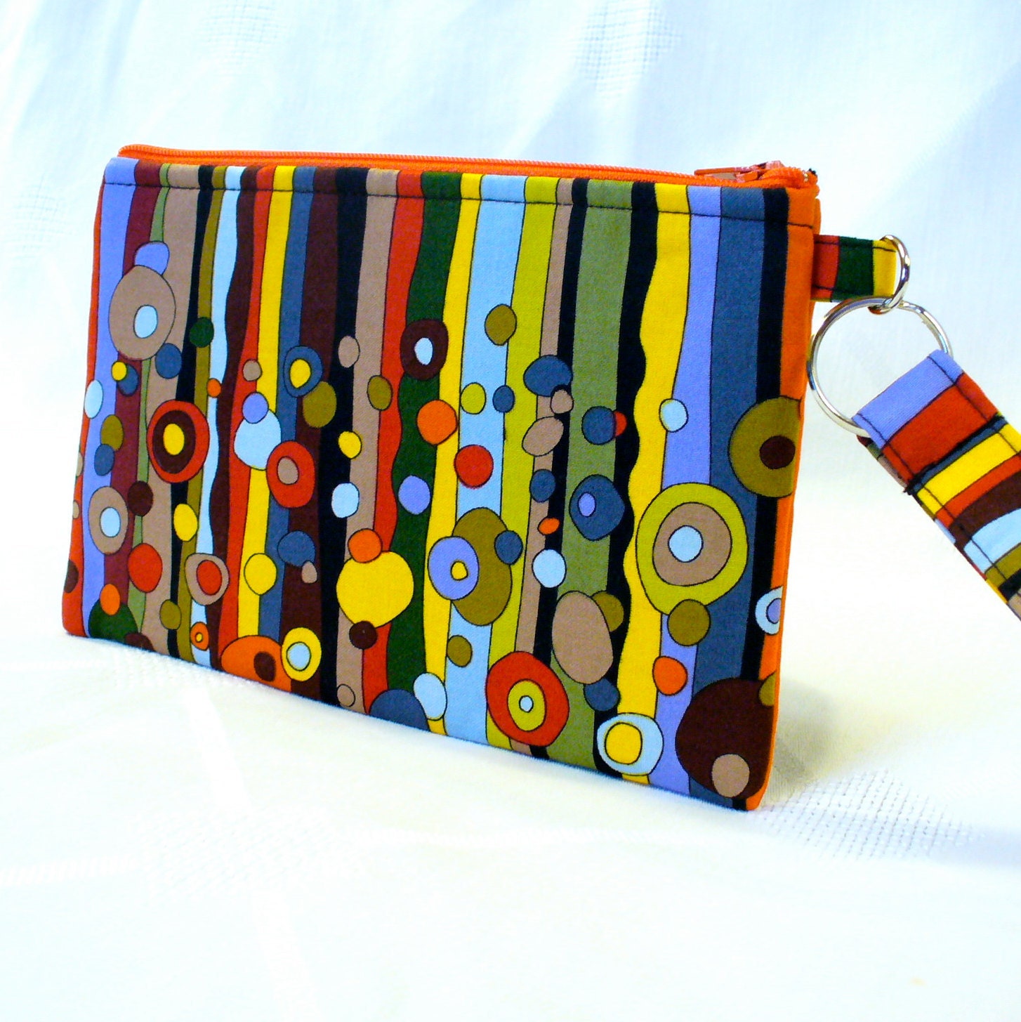 Mod Wristlet Clutch Purse Up For Air Zipper Pouch Cosmetic Bag Make Up Case Key Fob Luella Doss Hot Flash Handmade MTO